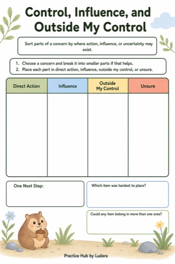 Preview of Control, Influence, and Outside My Control