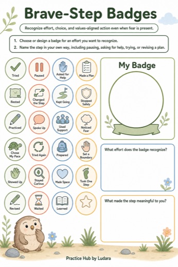 Preview of Brave-Step Badges